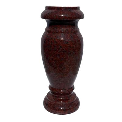 India Red Granite Cemetery Vase III