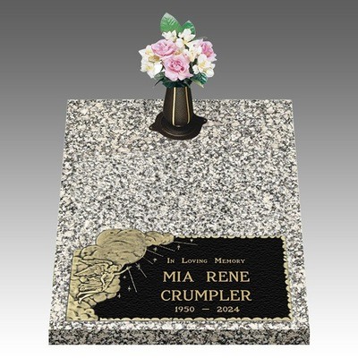 Infinity Heavenly Rays Deep Bottom Large Bronze Headstone II