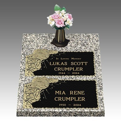 Infinity Heavenly Rays Deep Bronze Cemetery Headstones II