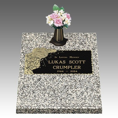 Infinity Heavenly Rays Deep Top Large Bronze Headstone II