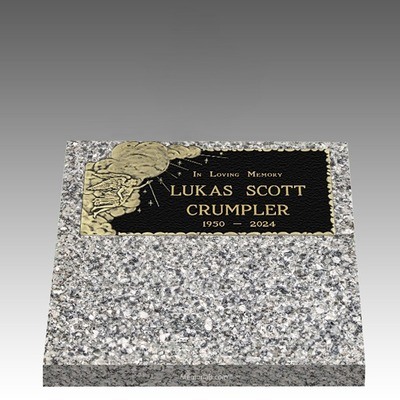 Infinity Heavenly Rays Deep Top Large Bronze Headstone