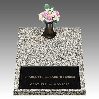 Infinity Modern Deep Bottom Large Bronze Headstone II