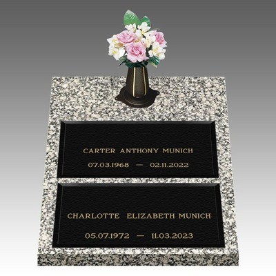 Infinity Modern Deep Bronze Cemetery Headstones II