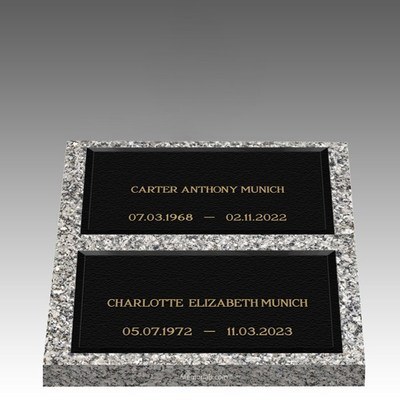 Infinity Modern Deep Double Bronze Headstone