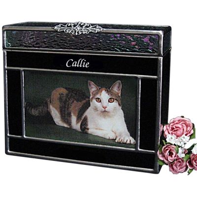 Jet Black Photo Pet Urns