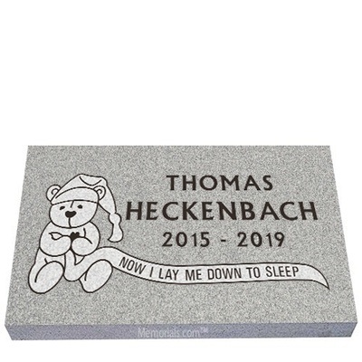 Lay Me Down to Sleep Child Granite Grave Marker