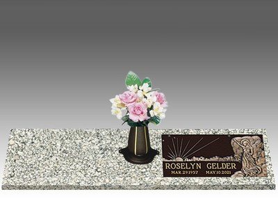 Cherry Blossom Right Bronze Headstone II