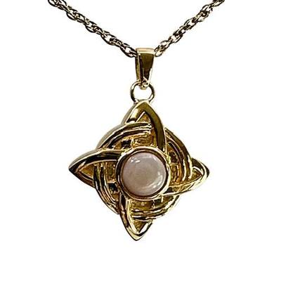 Lovely Celtic Gold Cremation Necklace