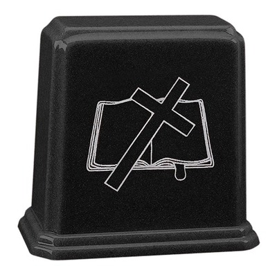 Midnight Cross and Bible Cremation Urn