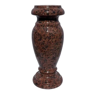 Missouri Red Granite Cemetery Vase III