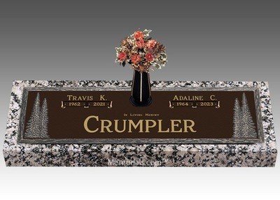 Mountain Pines Bronze Headstone 44 x 13