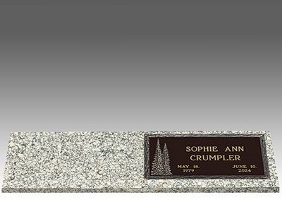 Mountain Pines Right Bronze Headstone