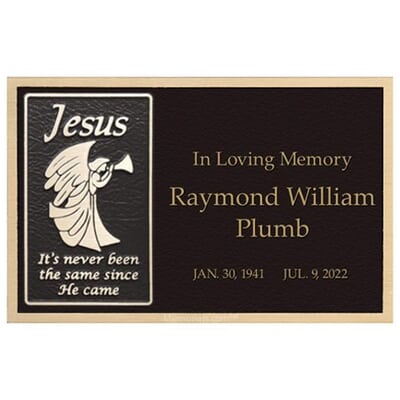 My Savior Bronze Niche Plaque