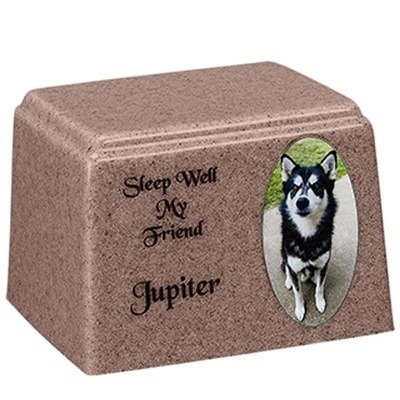 Natural Oval Cultured Pet Photo Urn