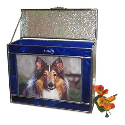 Ocean Blue Large Photo Pet Urn