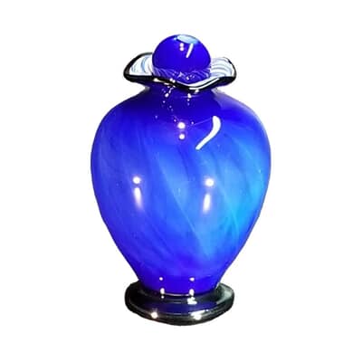 Ocean Frost Glass Urn For Two