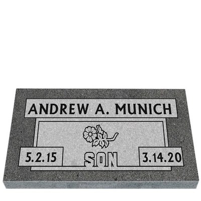 Our Son Forever Child Granite Grave Marker