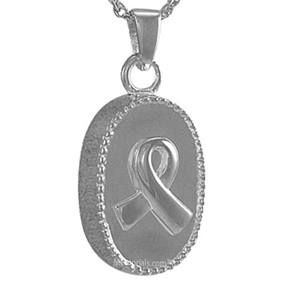 Oval Ribbon Keepsake Pendant