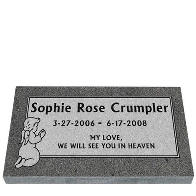 Praying Angel Granite Grave Marker