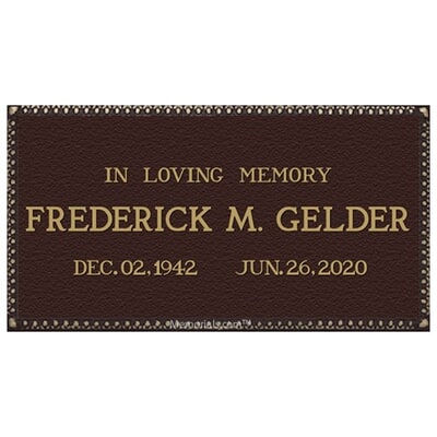 Prestige Memorial Niche Plaque