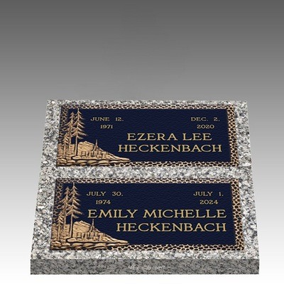 Provo Temple Deep Double Large Bronze Headstone