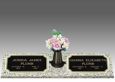 Pure Tranquility Bronze Cemetery Headstones II