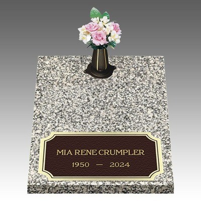 Pure Tranquility Deep Bottom Large Bronze Headstone II