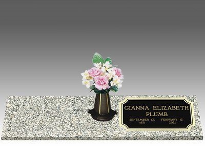 Pure Tranquility Right Large Bronze Headstone II