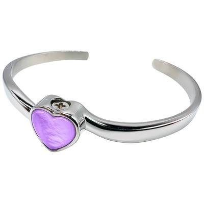 Purple Heart Ash Stainless Bracelet