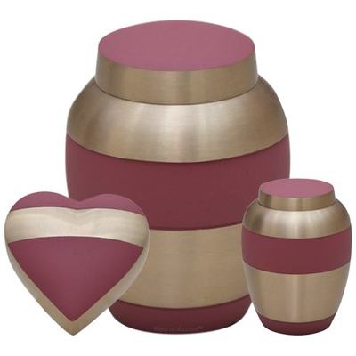 Rose Pink Metal Urns