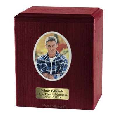 Rosewood Wooden Photo Urn