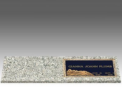 Scenic Guiding Light Right Large Bronze Headstone