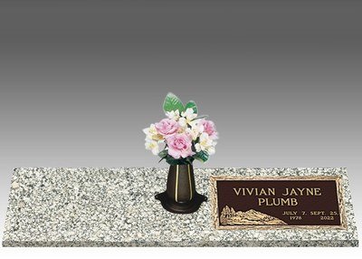 Scenic Hidden Valley Right Large Bronze Headstone II