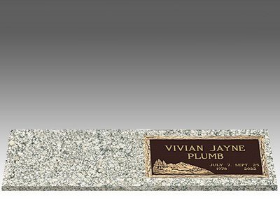 Scenic Hidden Valley Right Large Bronze Headstone