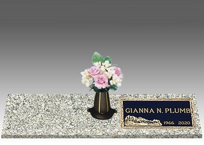 Scenic Paradise Right Large Bronze Headstone II