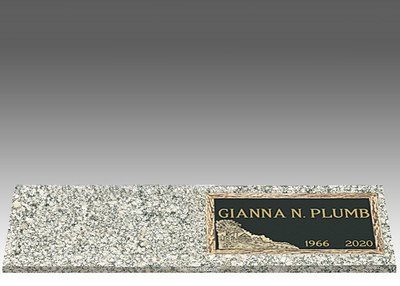 Scenic Tranquil Moments Right Large Bronze Headstone