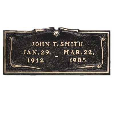 Simplicity Scroll Niche Plaque