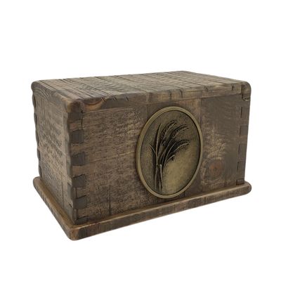 Simplicity Wheat Wooden Urn