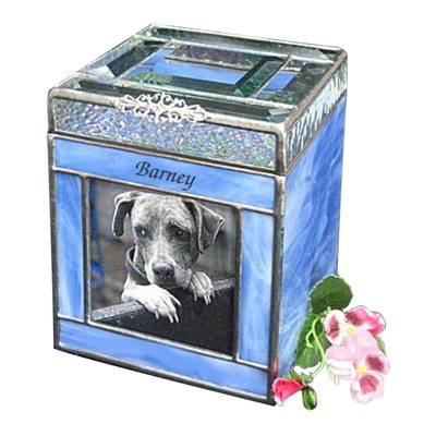 Sky Glass Medium Photo Pet Urn