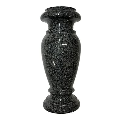 St. Cloud Gray Granite Cemetery Vase III