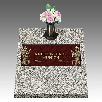 Sweet Gladiola Deep Top Bronze Headstone II