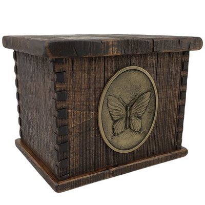 Timber Butterfly Companion Wood Urn