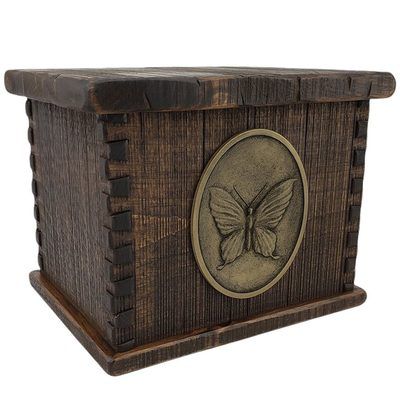 Timber Butterfly Wood Pet Casket