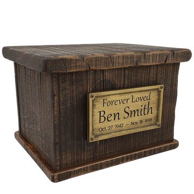 Timber Cowboy Boots Wood Urn