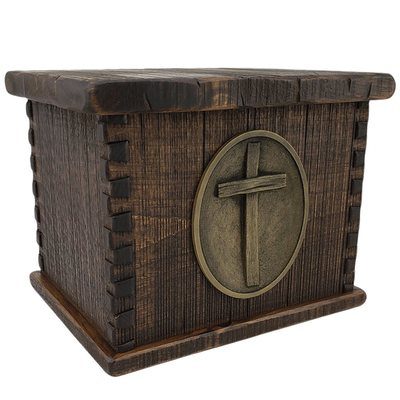 Timber Cross Companion Wood Urn