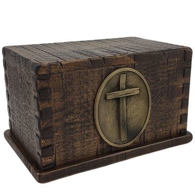 Timber Cross Wood Urn