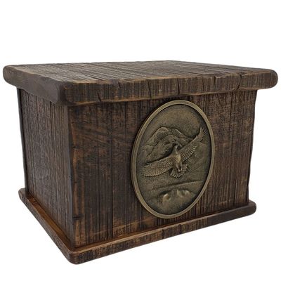 Timber Eagle Large Wood Urn