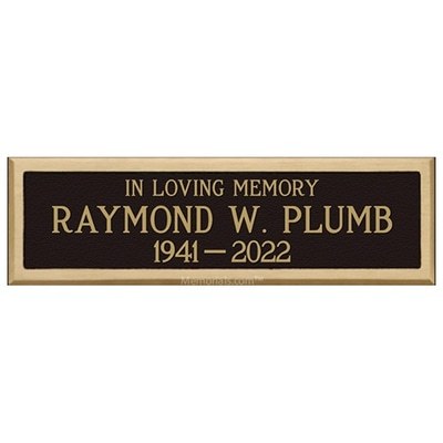 Tribute Memorial Bronze Niche Plaque