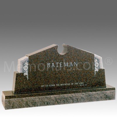 Trinity Dogwood Granite Upright Headstone II