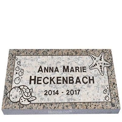 Under the Sea Child Granite Grave Marker